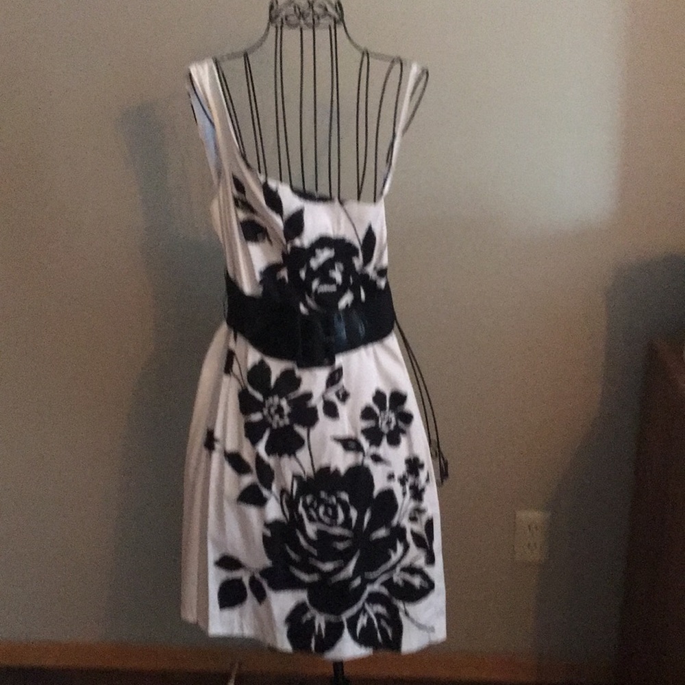 B.Smart  Summer black/white dress.